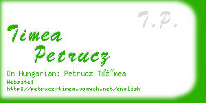 timea petrucz business card
